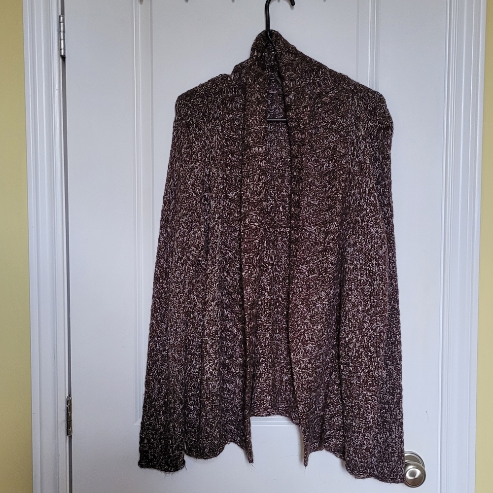 Denver Hayes sweater cardigan open cocoon style loose knit cozy over sized XL